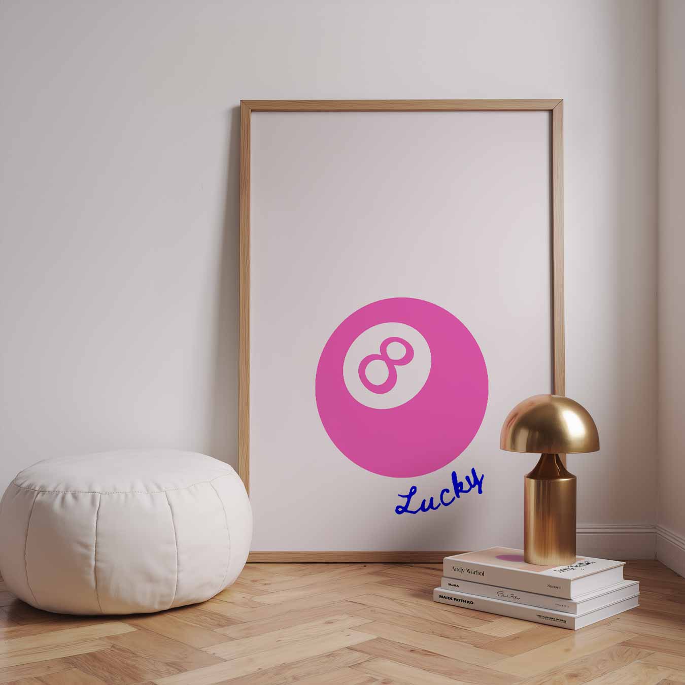 Geluksbrenger Roze Bal Poster-WallArtistic
