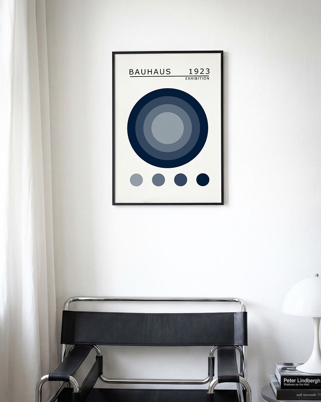 Cirkelstructuur blauw Poster