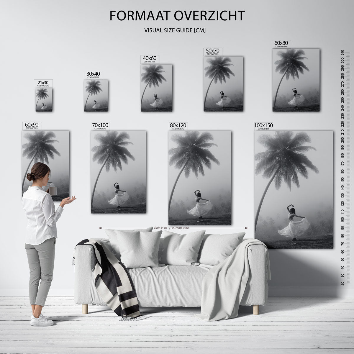 Danseres onder palmboom Poster