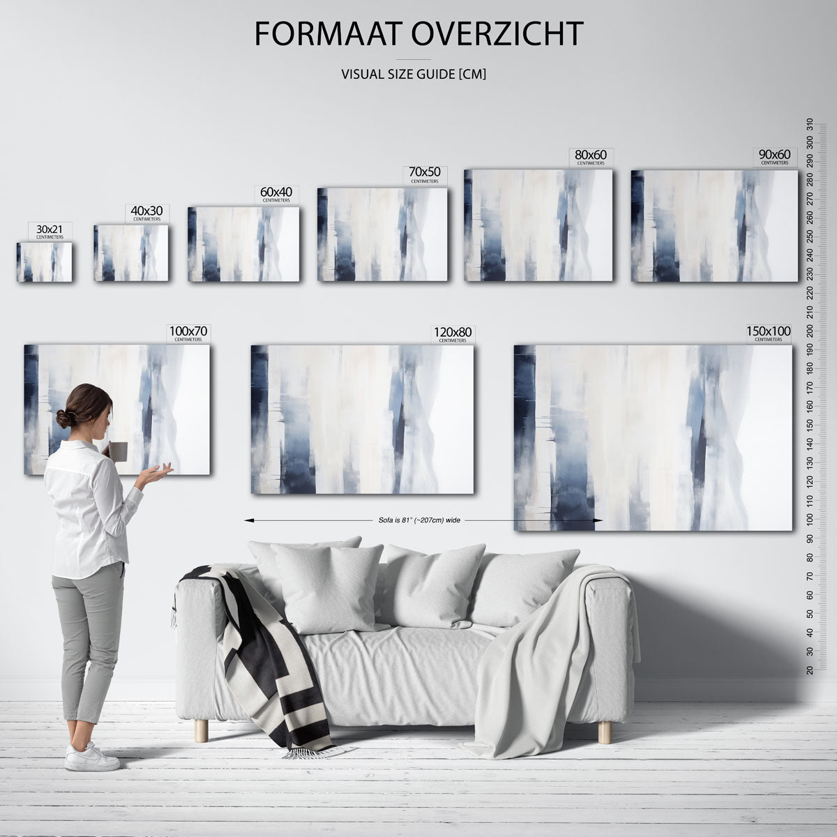 Abstracte verticale vormen Poster