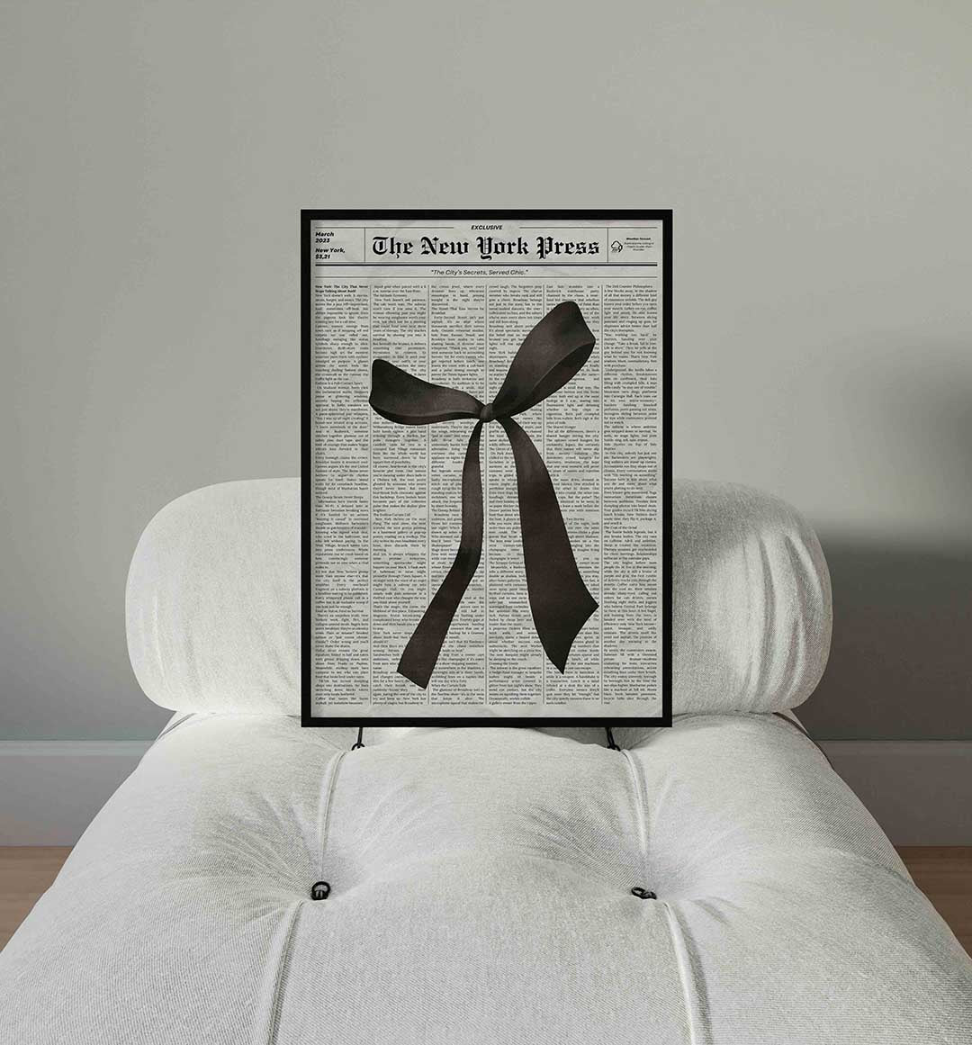Krant met zwarte strik Poster