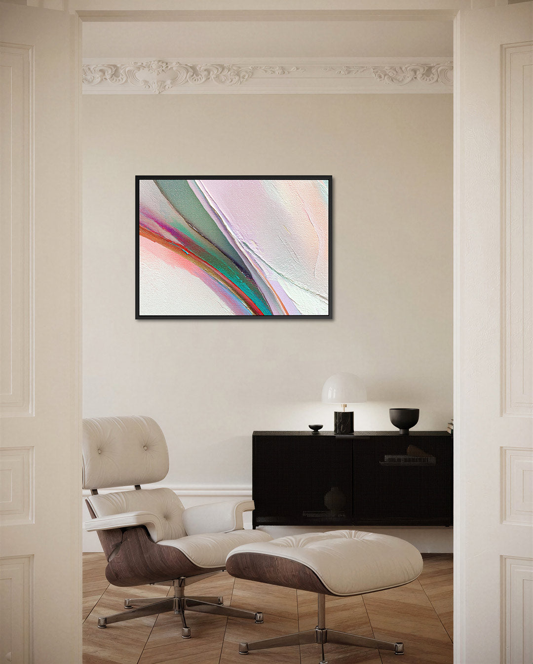 Kleurrijke vegen Kunstwerk