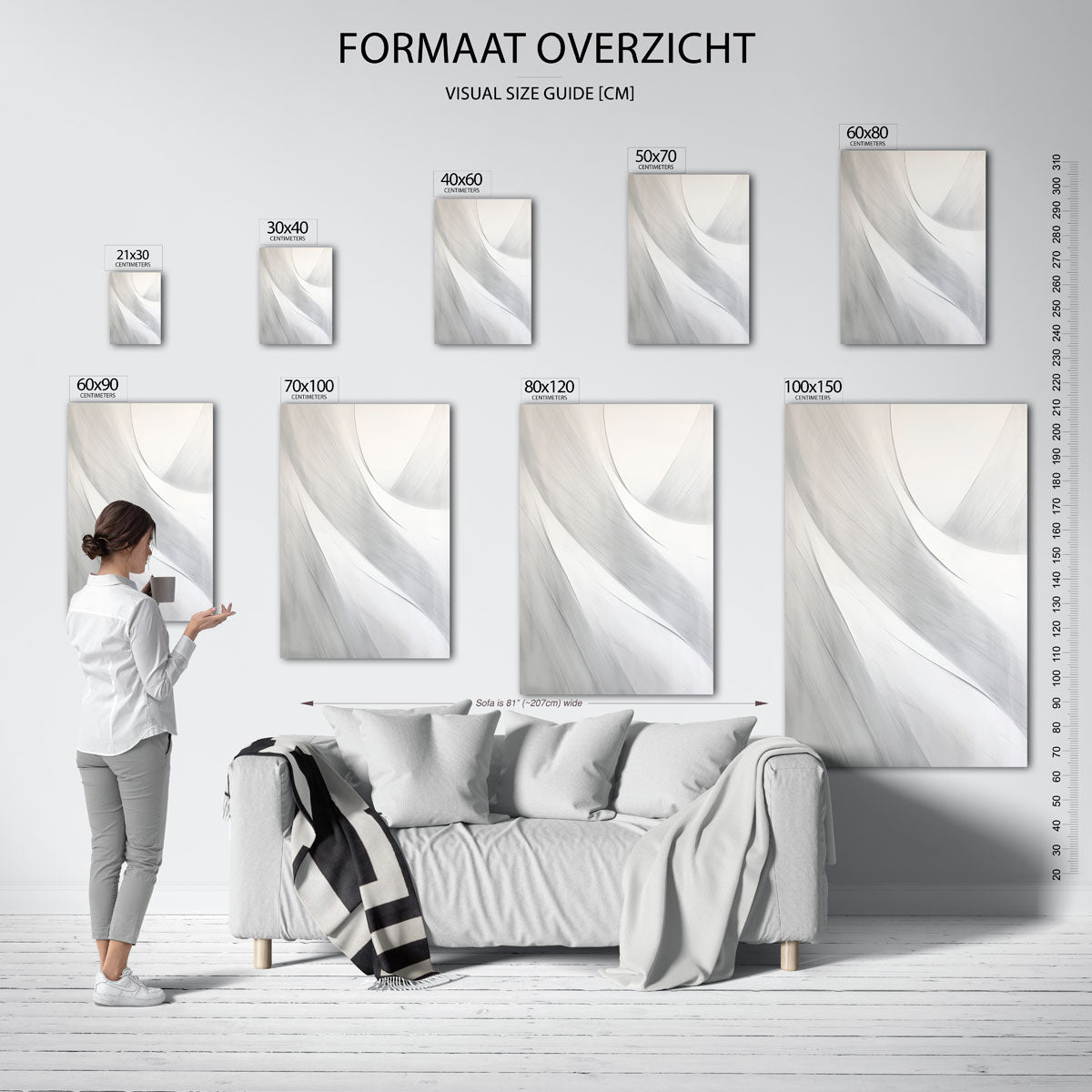 Vloeiende lijnen Poster