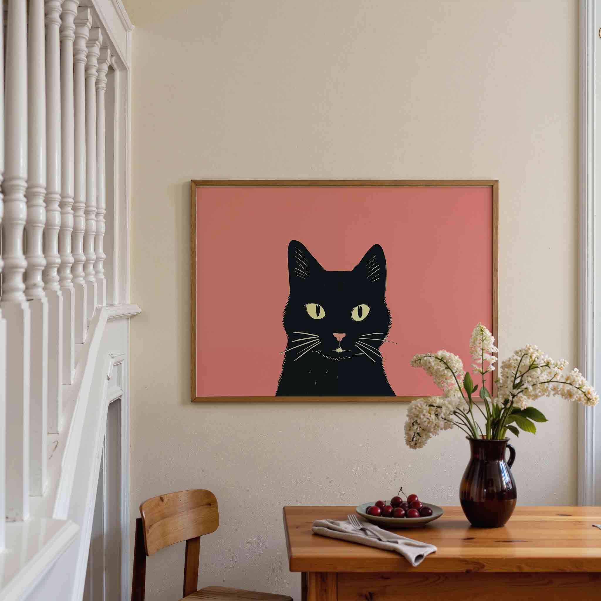 Zwarte kat Poster