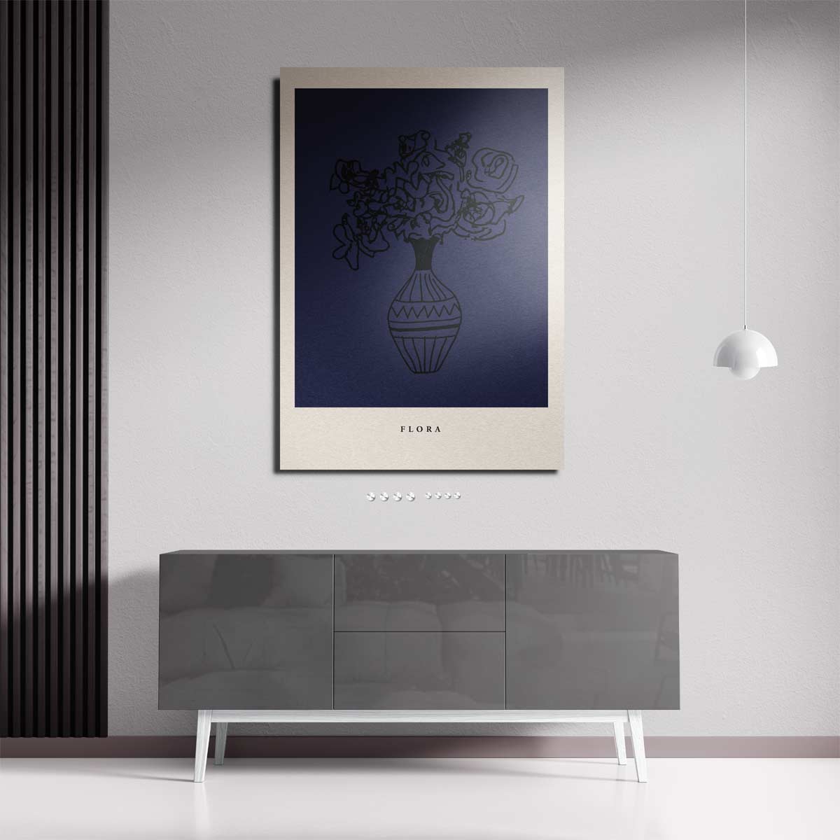 Abstracte Bloemenvaas Kunstposter