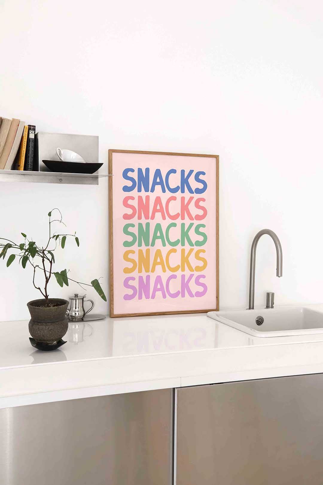 Snacks herhalende tekst Poster