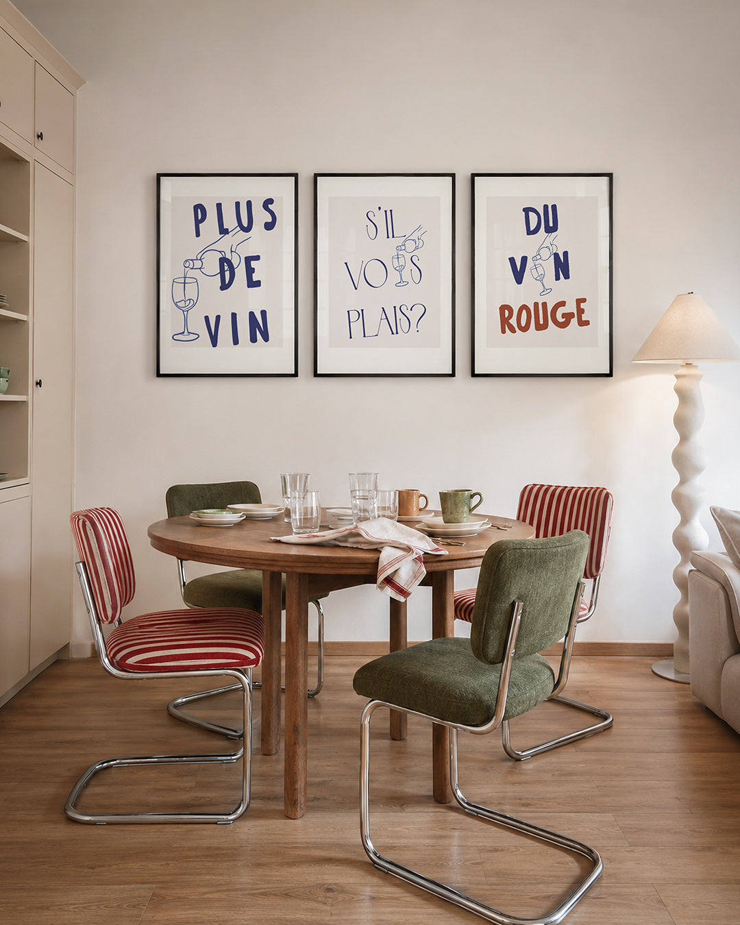 Vloeibare lijnen Posterset
