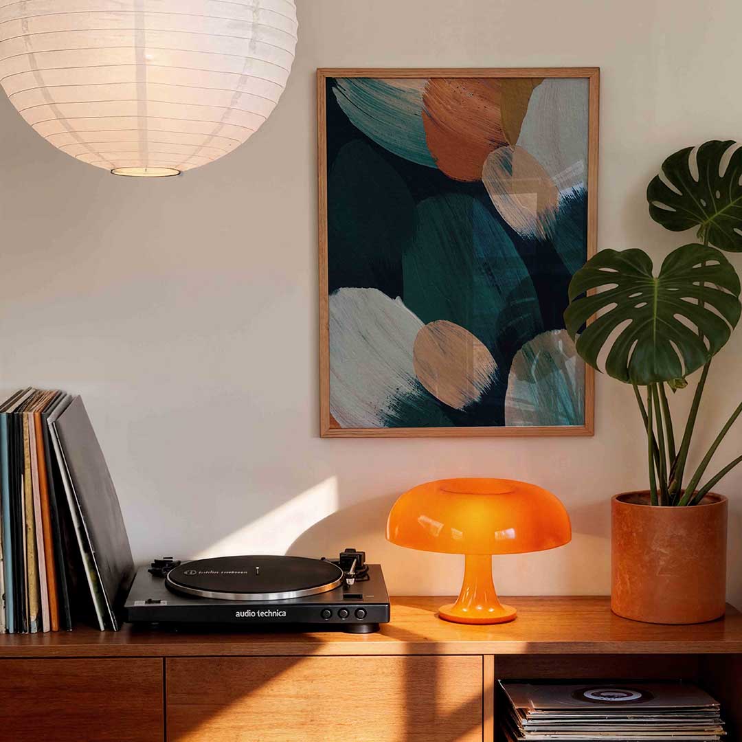 Abstracte penseelstreken Poster