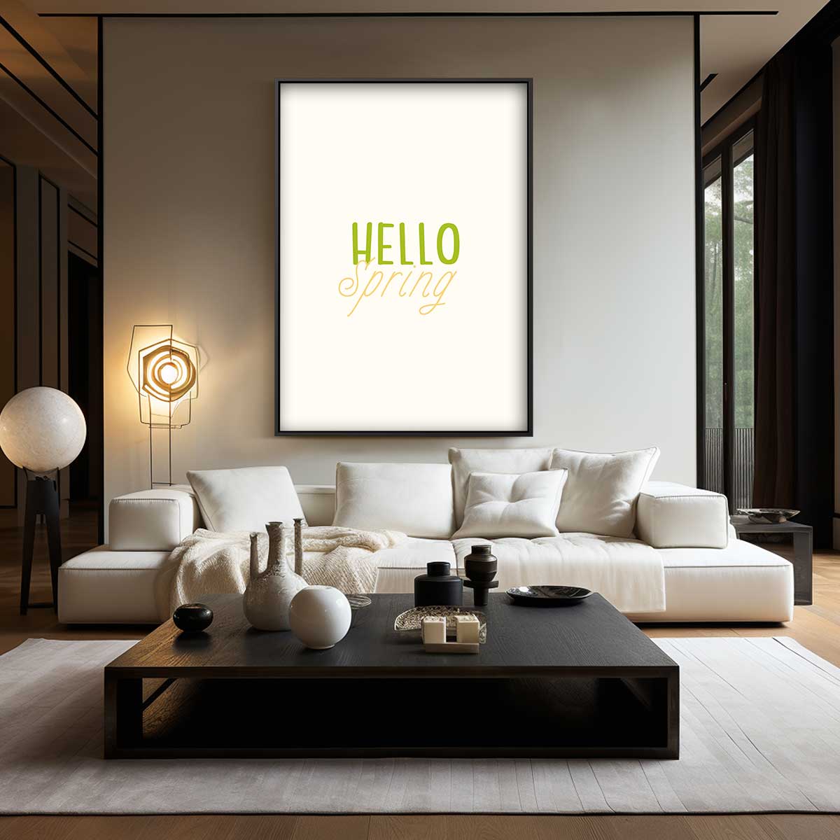 Hello Spring Poster Kunstwerk-canvas-dibond-plexiglas-wanddecoratie-WallArtistic