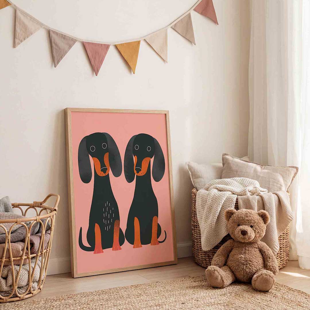 Twee teckels Poster