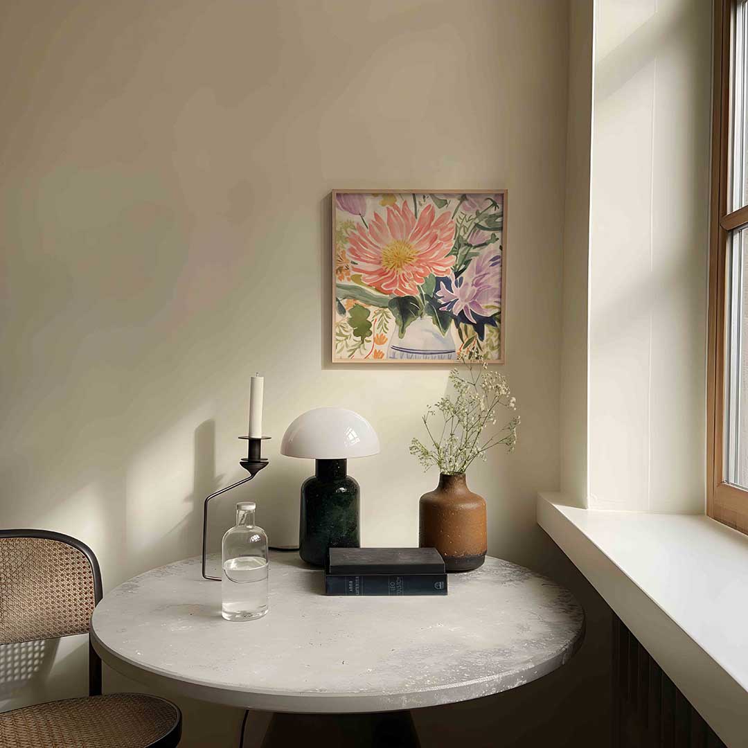 Bloemen in vaas Poster