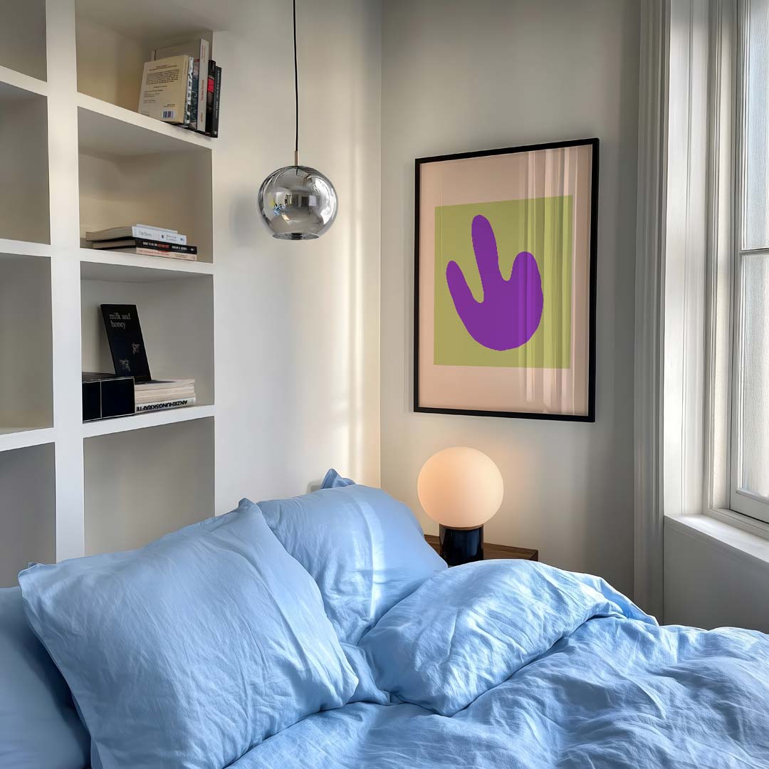 Moderne Abstracte Handafdruk Poster-WallArtistic