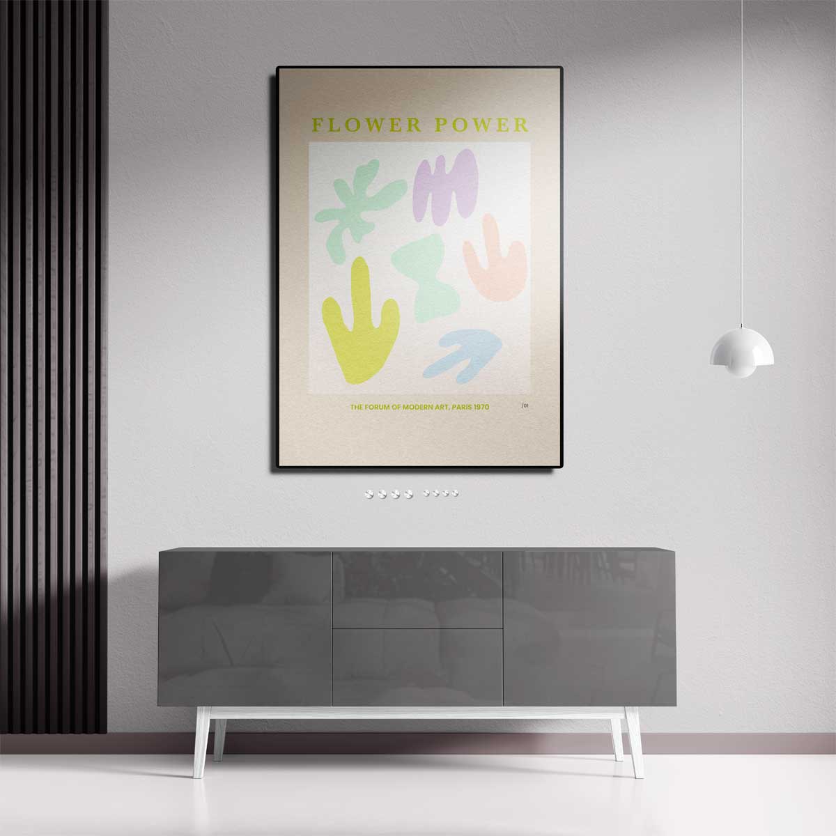 Flower Power Abstracte Kunstposter