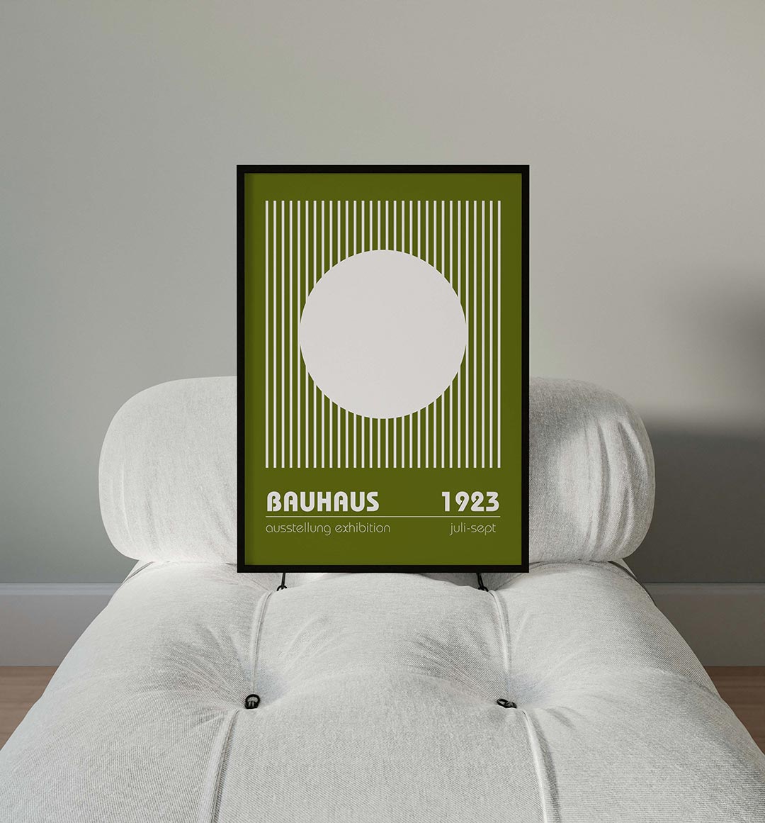 Lijnen en cirkel Poster
