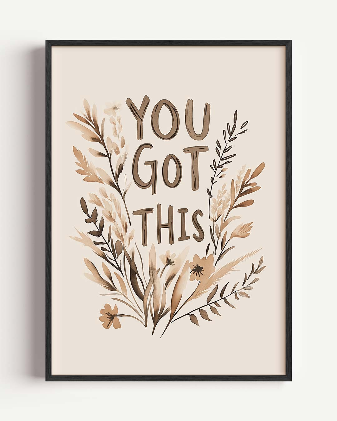 Inspirerende Bloemenmotivatie Poster-WallArtistic