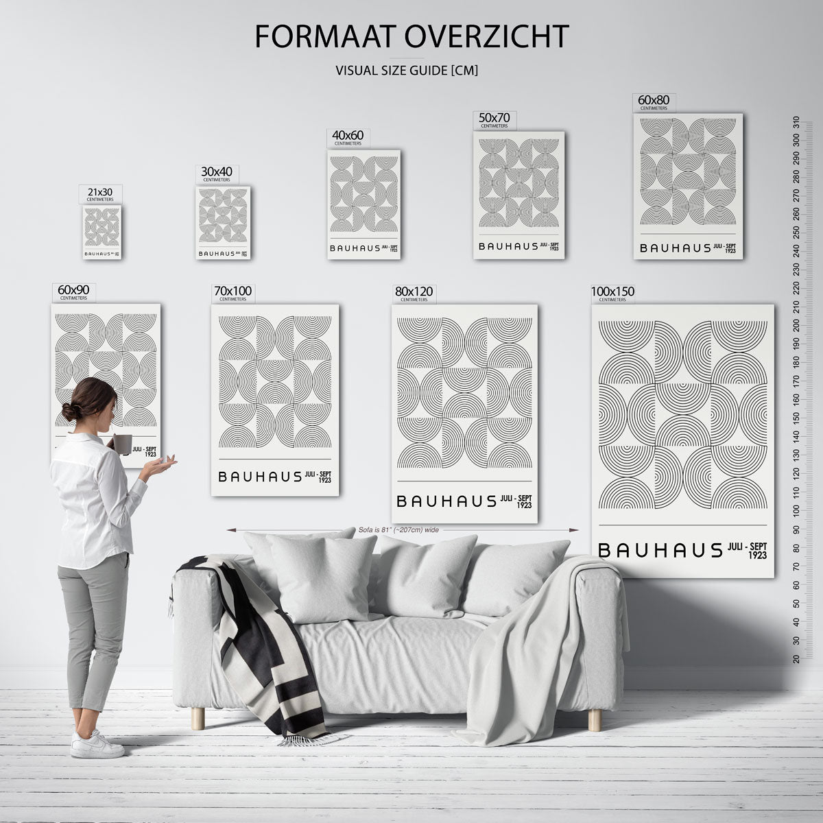 Cirkelpatroon lijnen Poster