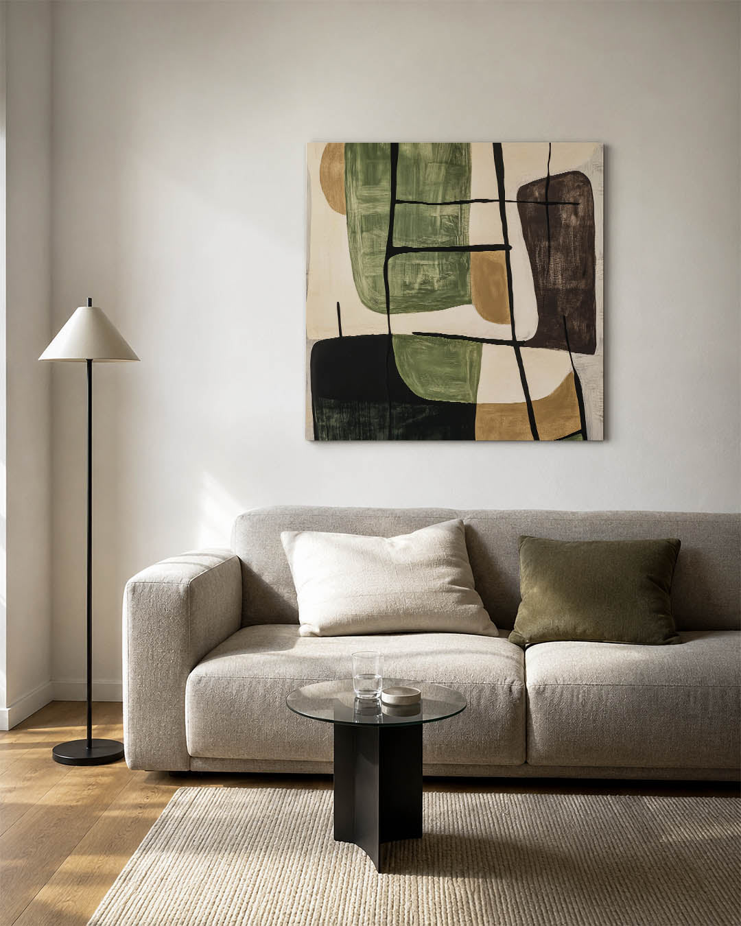 Organische vormen compositie Kunstwerk