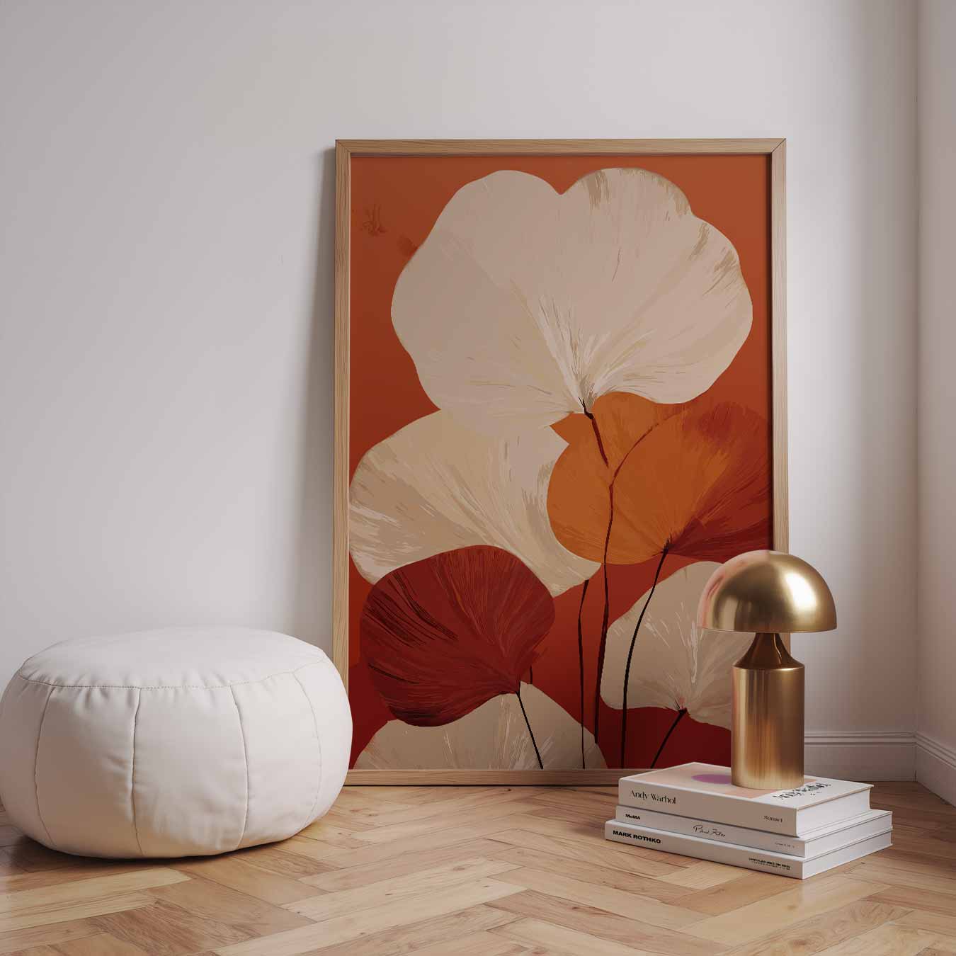 Bloemenpracht in Warme Kleuren Poster-WallArtistic