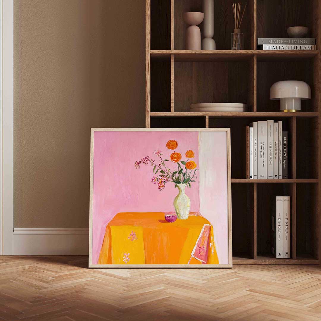 Bloemen in vaas Poster