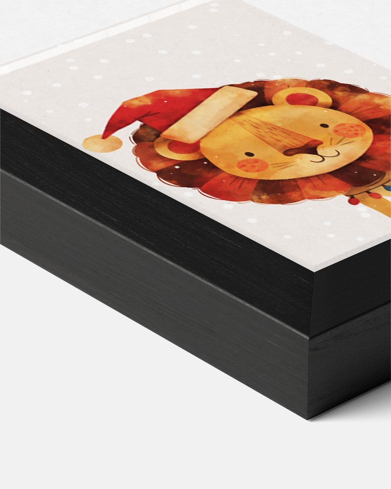 Kerstleeuw Feestposter-WallArtistic