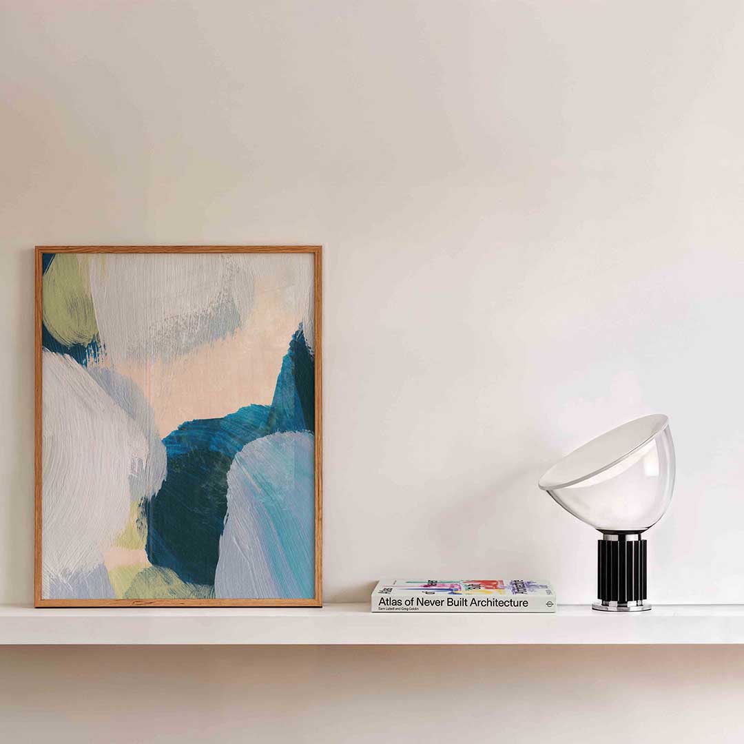 Abstracte penseelstreken Poster
