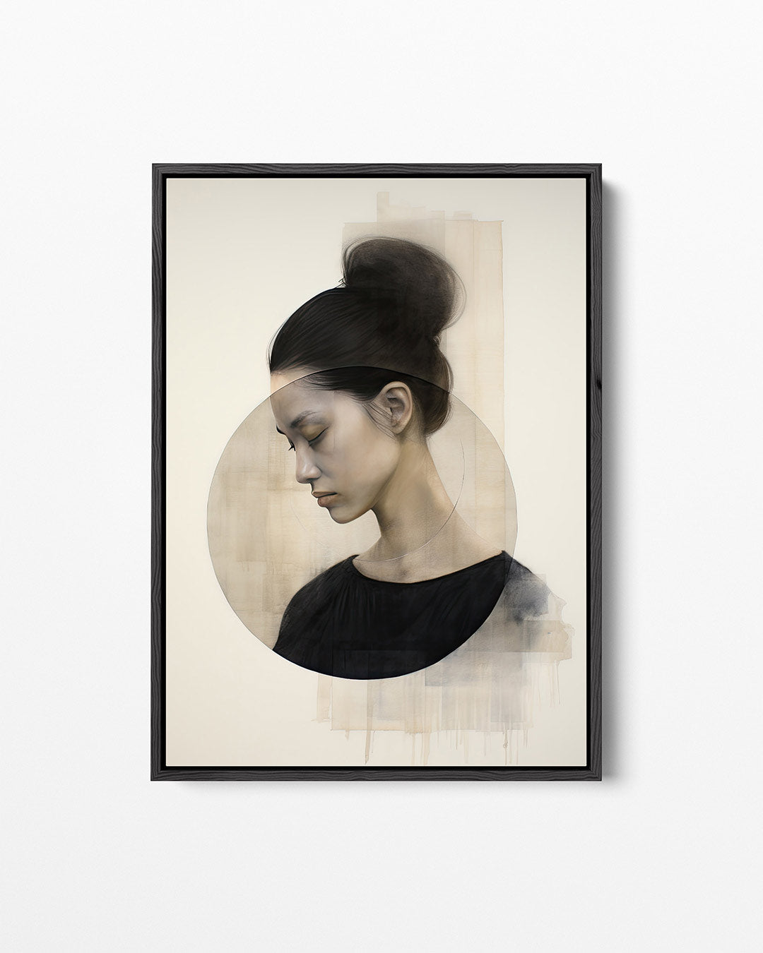 Geometrische portretstudie Kunstwerk