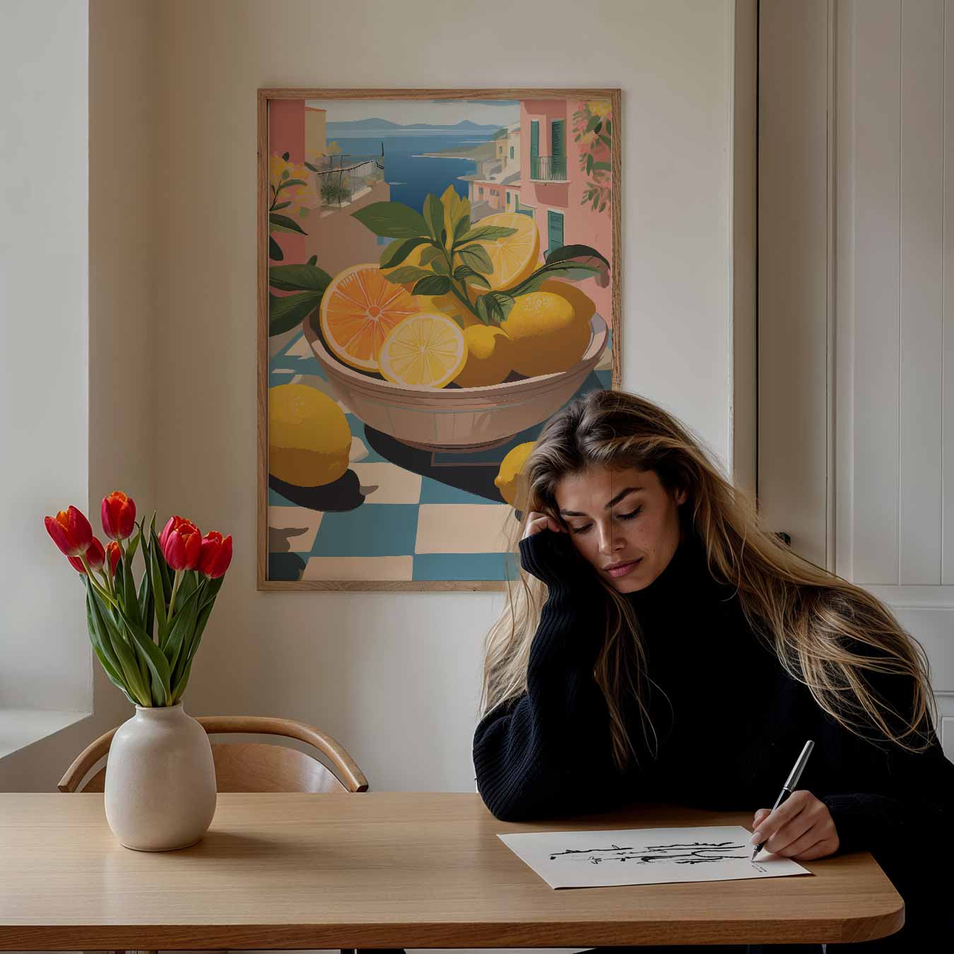 Zonnige Citrustrio Poster-WallArtistic