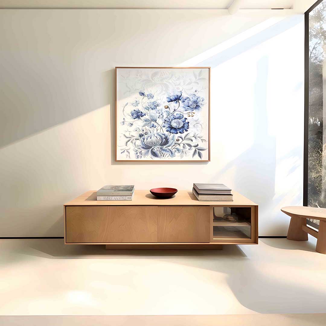 Blauwe bloemen Poster