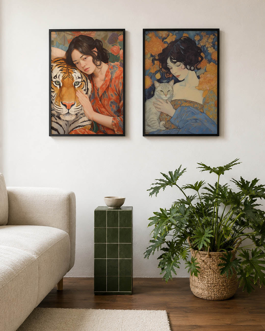 Dier en mens harmonie Posterset