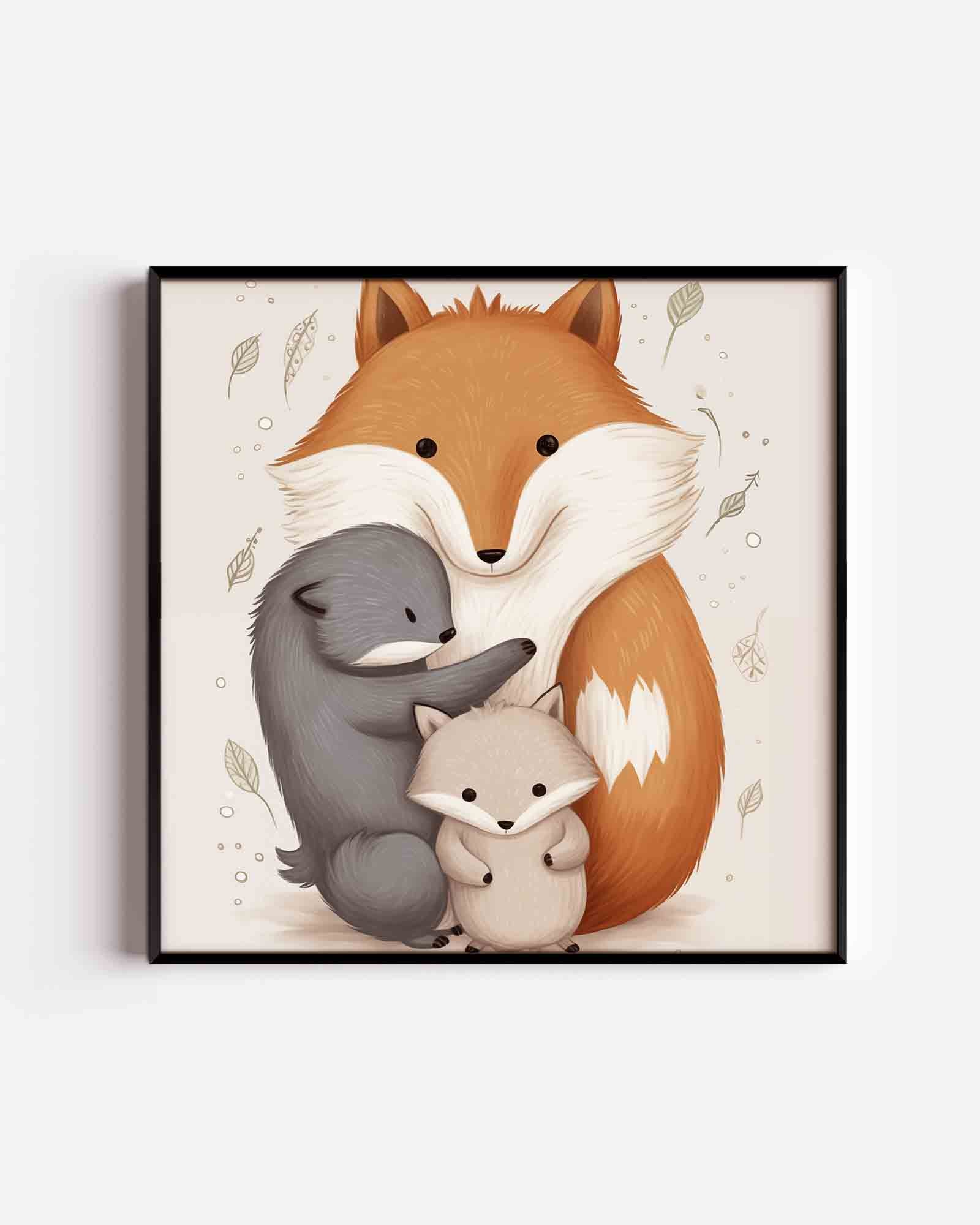 Vossenfamilie Poster