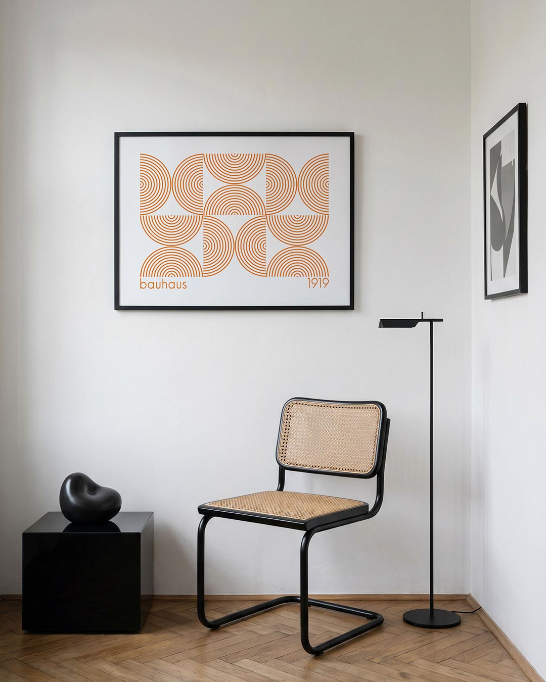 Cirkelpatroon en lijnen Poster