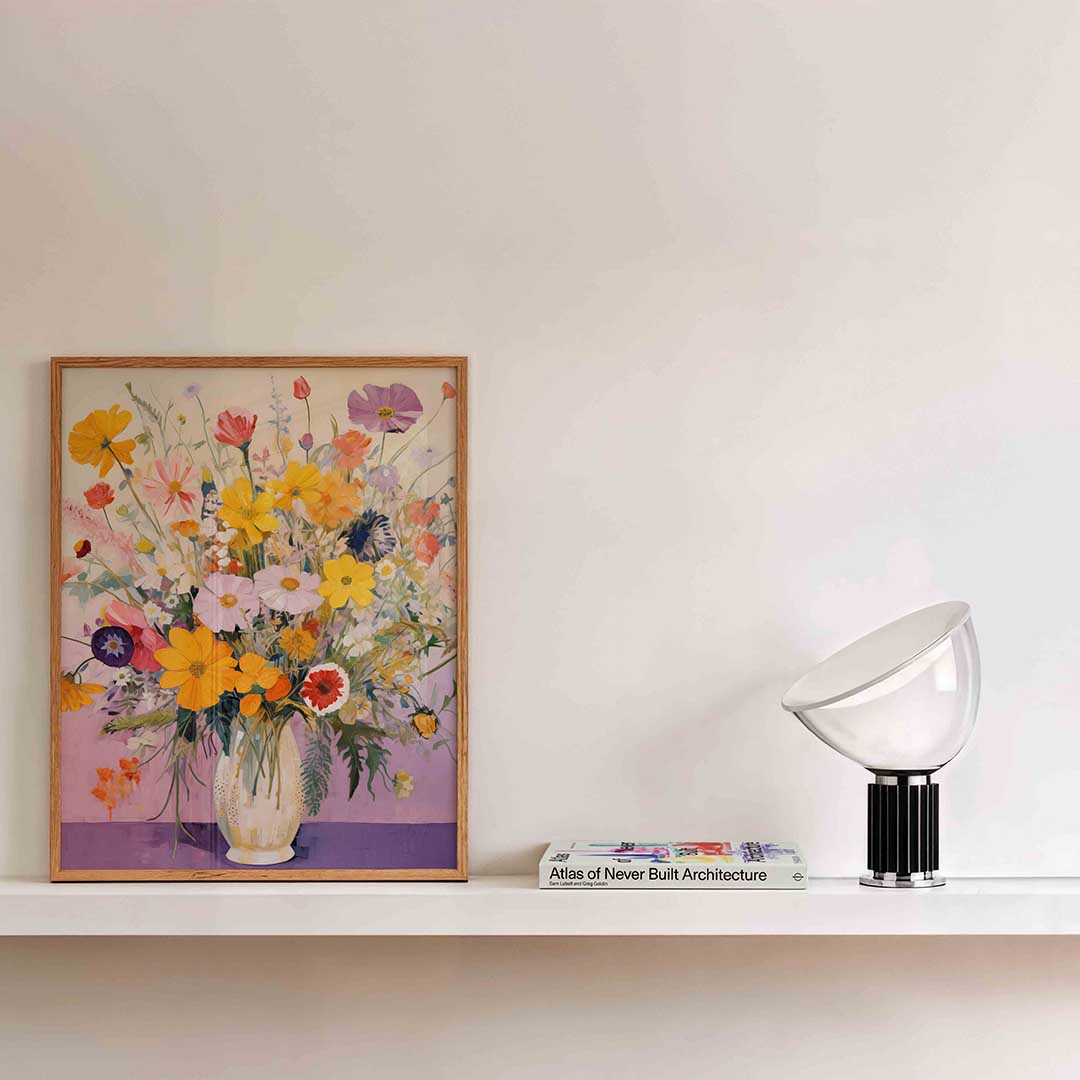 Bloemen in vaas Poster