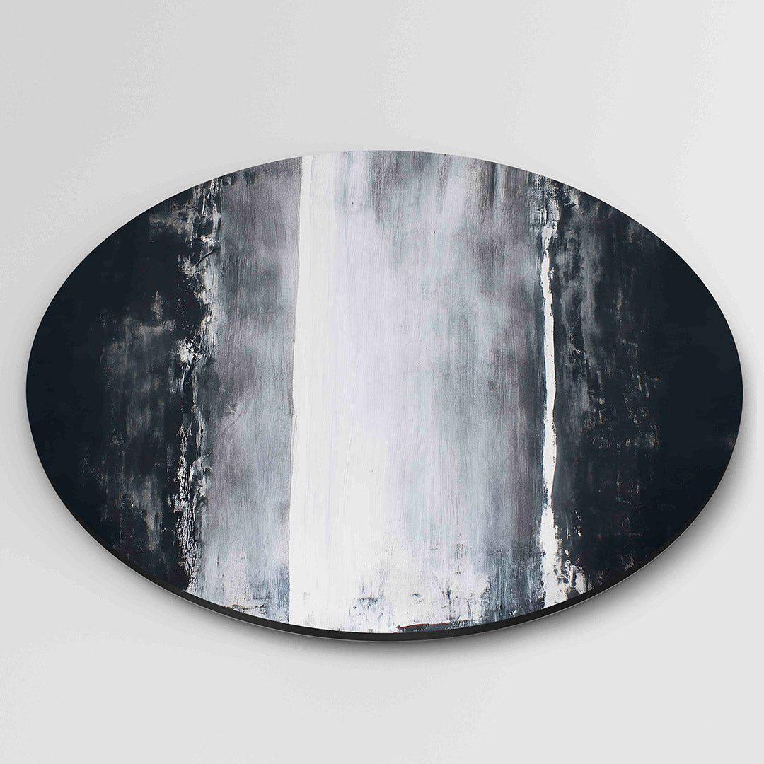 Zwart wit abstracte Muurcirkel