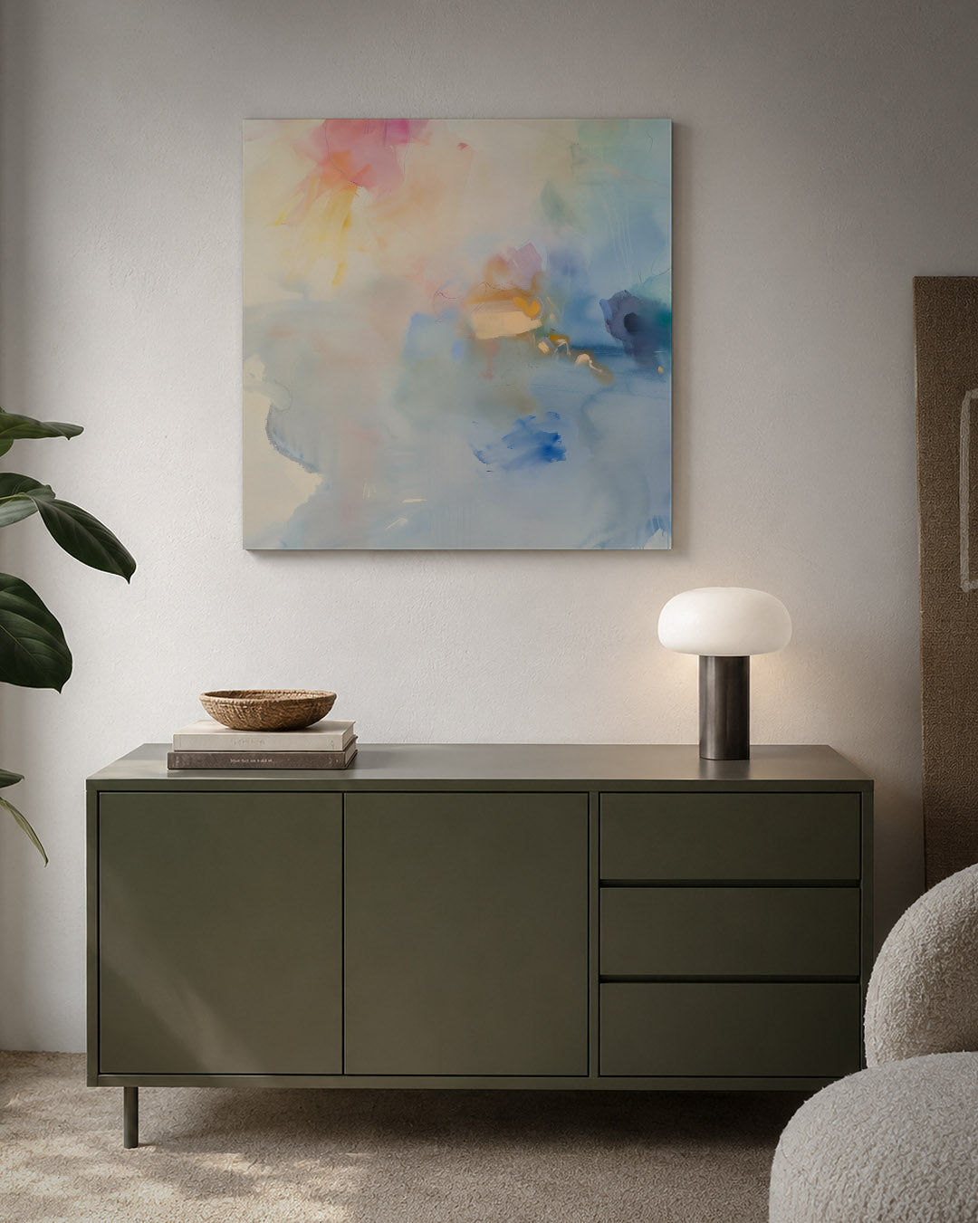 Dromerige kleurencompositie Kunstwerk