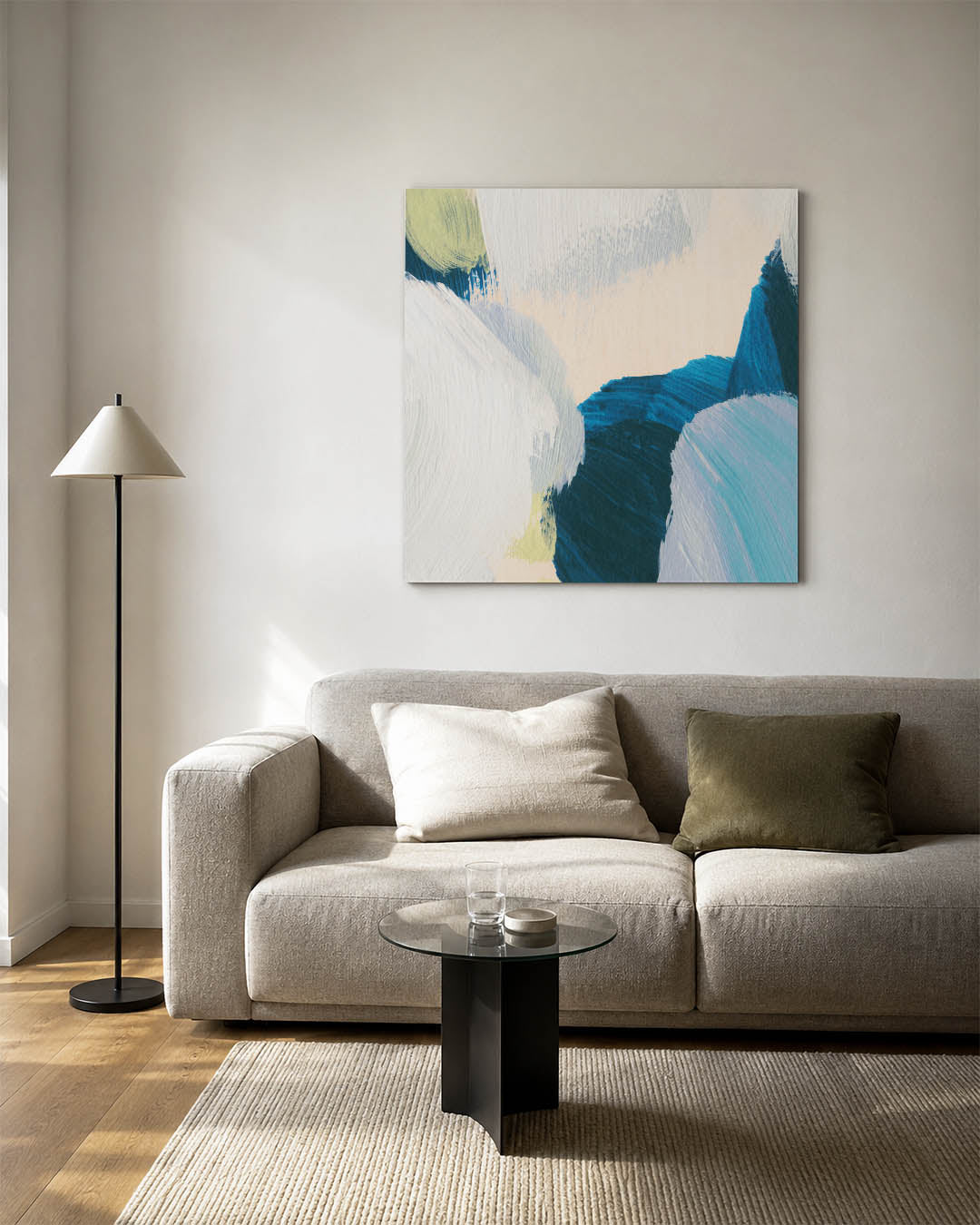 Dynamische kleurencompositie Kunstwerk