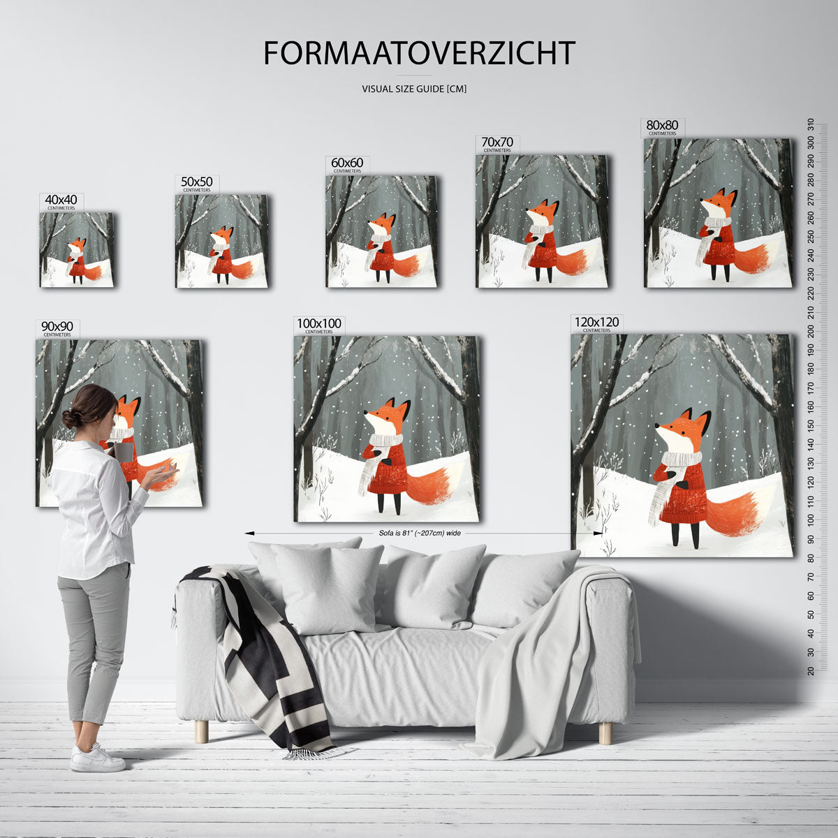 Vos in winterbos Poster