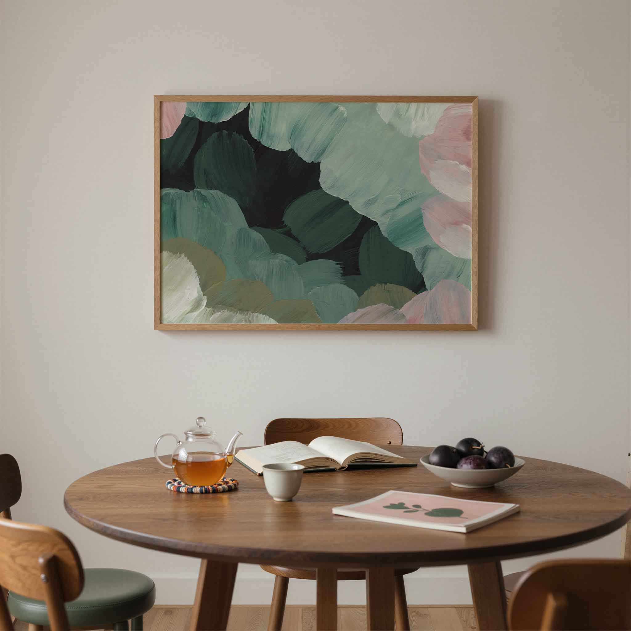Abstracte groene bladeren Poster