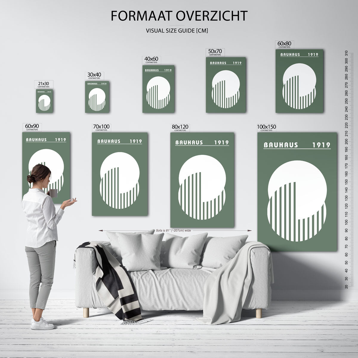 Cirkel en lijnen Poster
