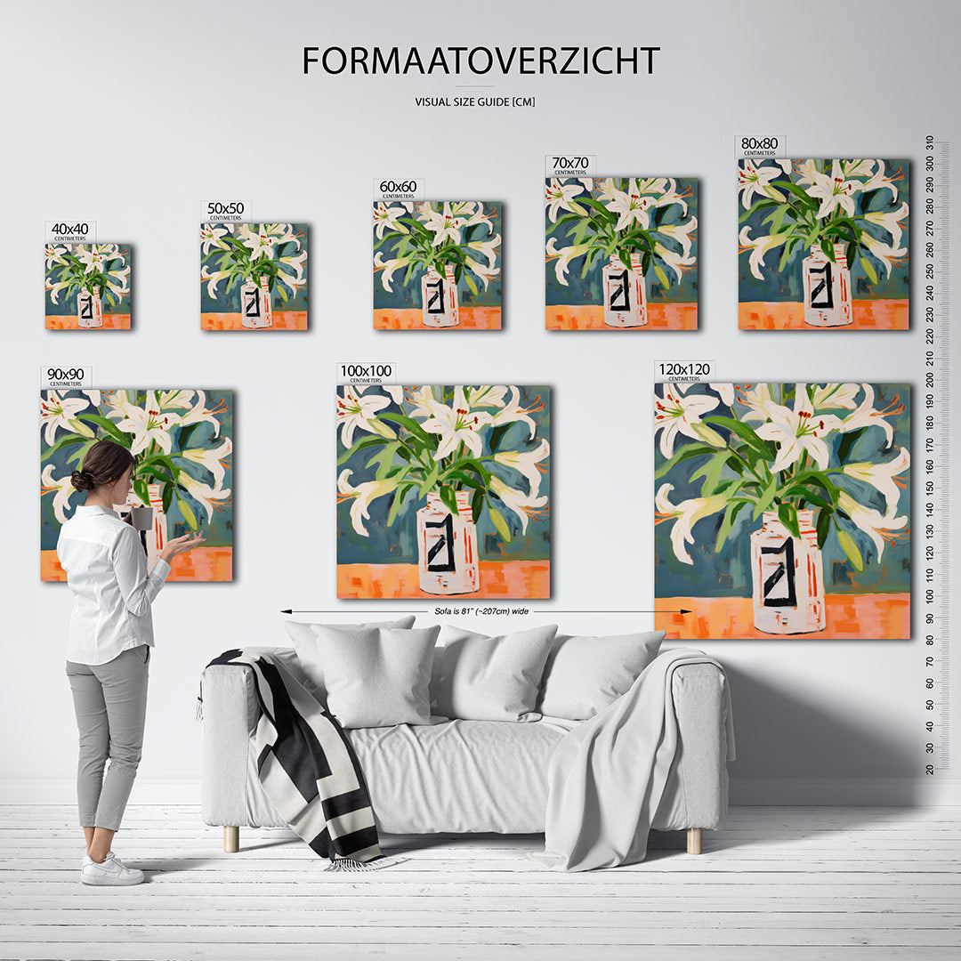 Bloemrijke compositie Kunstwerk