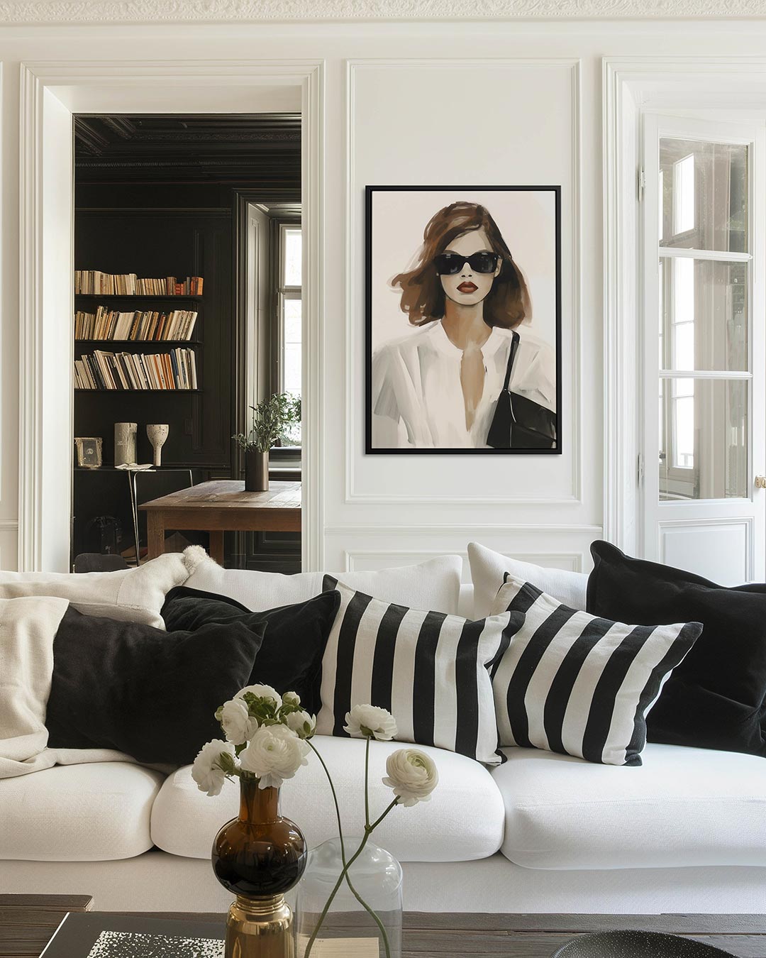 Stijlvolle vrouw Kunstwerk