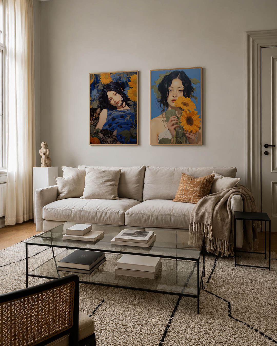 Bloemen en blik Posterset