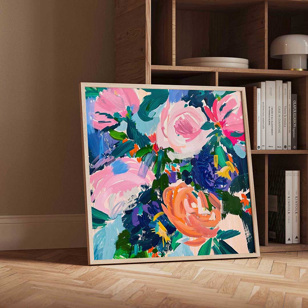 Bloemen in levendige kleuren Poster