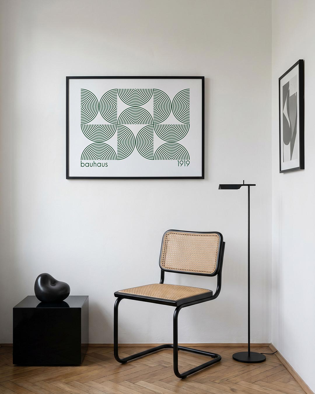 Cirkelpatroon en lijnen Poster