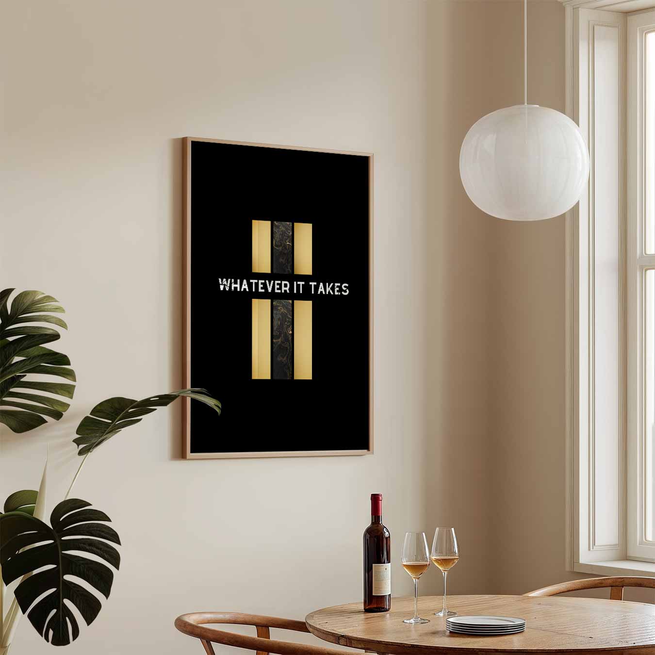 Motiverende Goud & Zwart Poster-WallArtistic