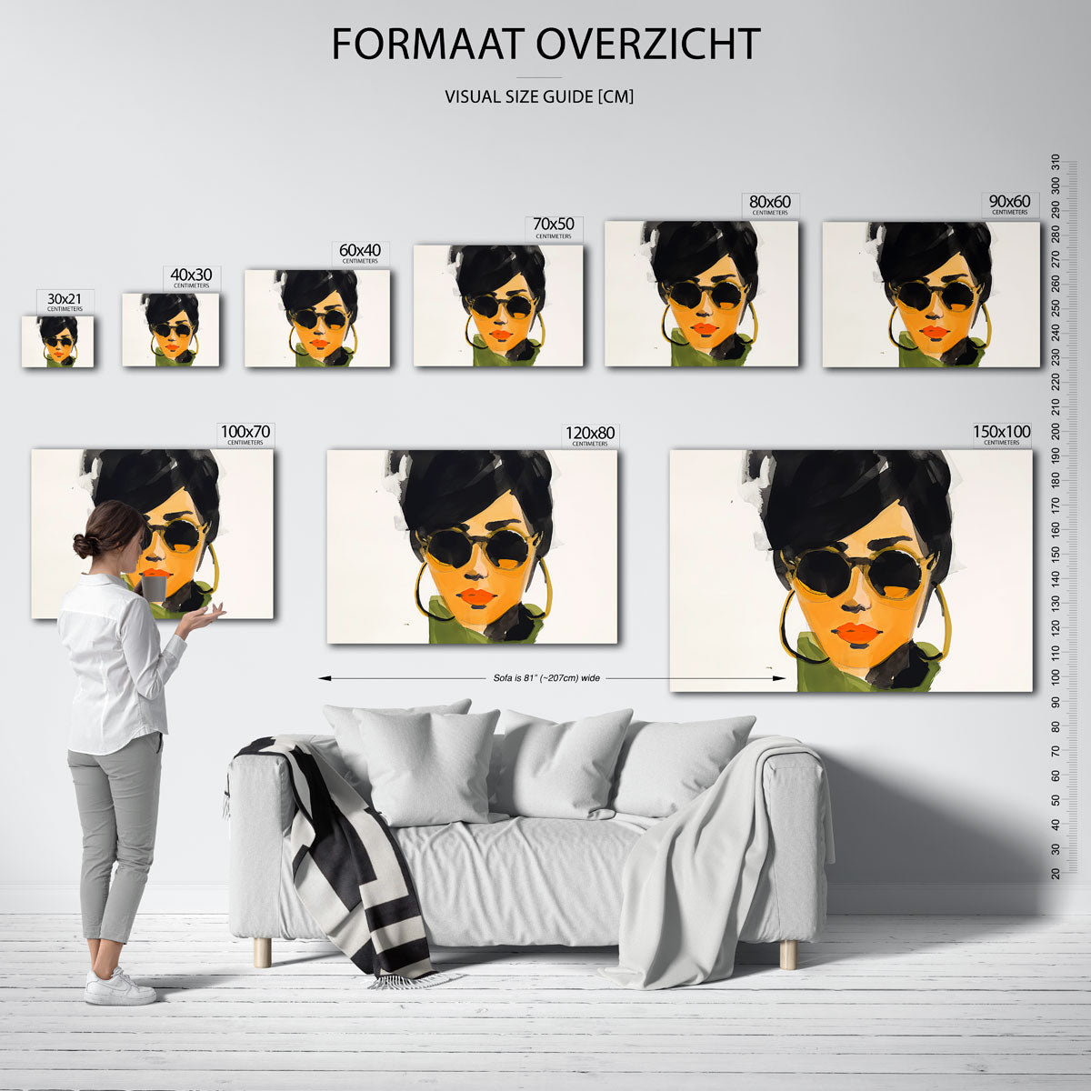 Vrouw met zonnebril Poster