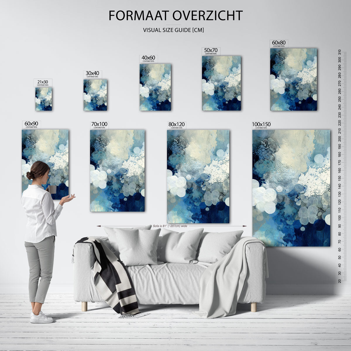 Blauwe cirkels Poster