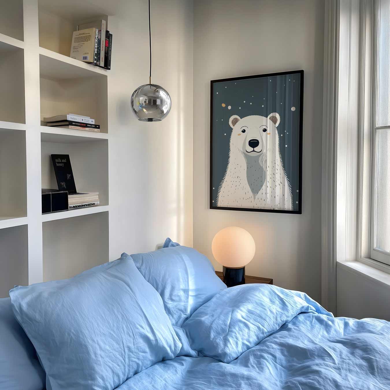 Schattige IJsbeer Illustratie Poster-WallArtistic