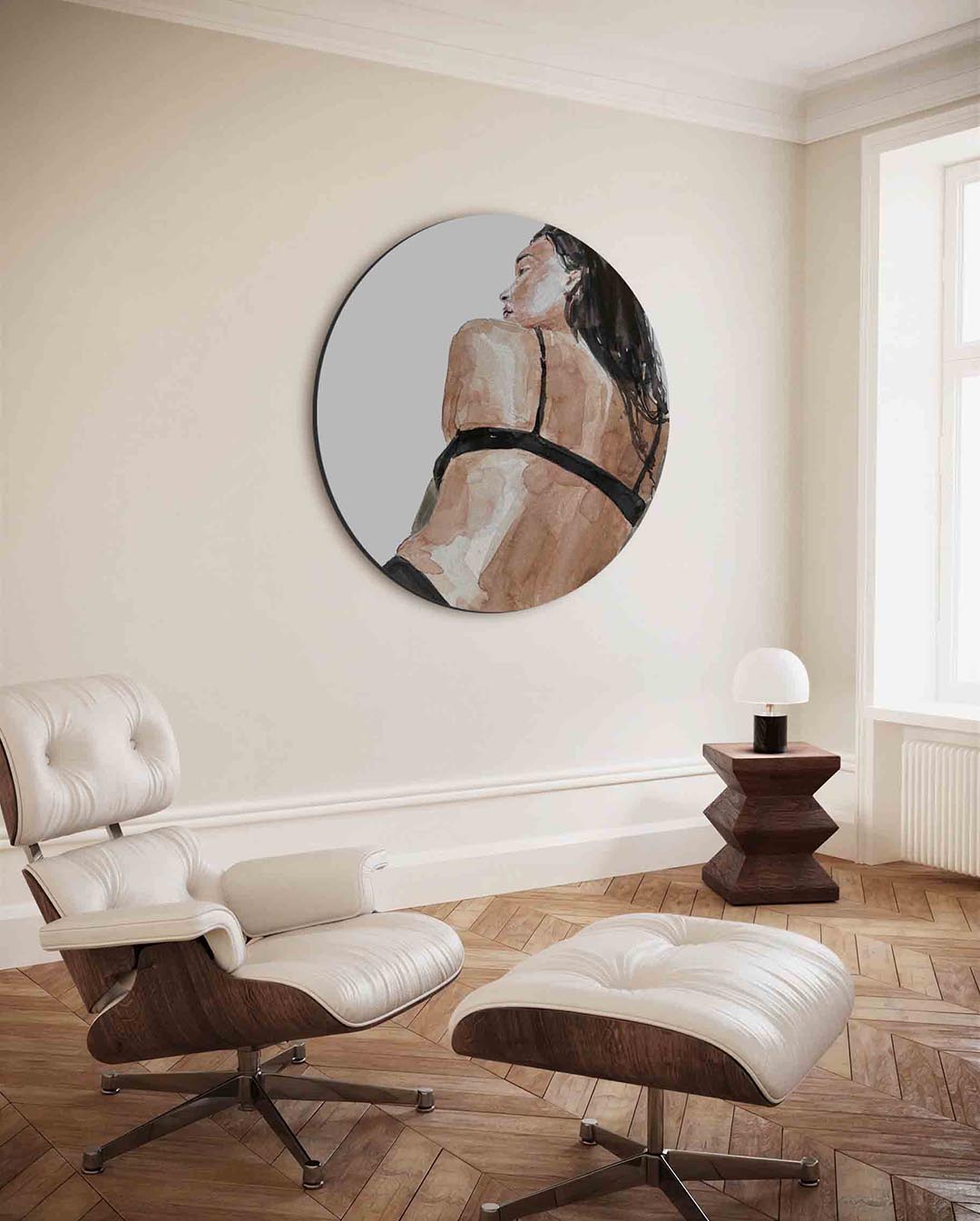 Vrouw in zwart Muurcirkel