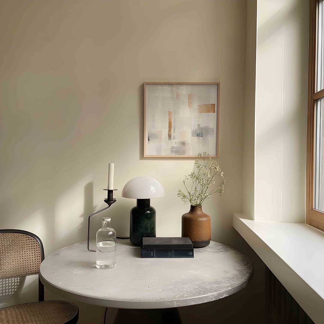 Abstracte beige en grijze vlakken Poster