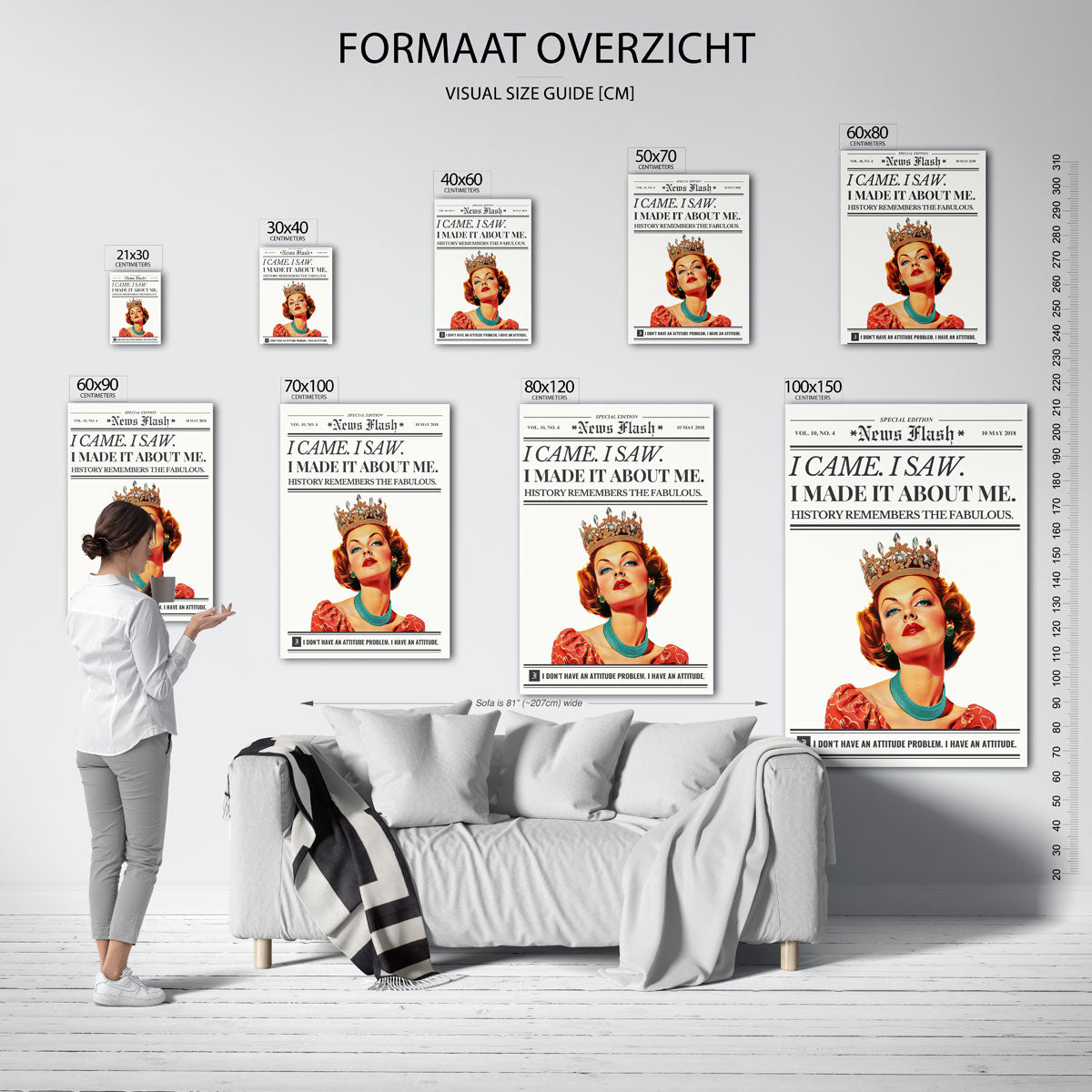 Koningin met kroon Poster